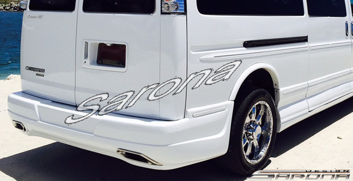 Custom GMC Savana Van  All Styles Rear Bumper (1996 - 2024) - $650.00 (Part #GM-018-RB)